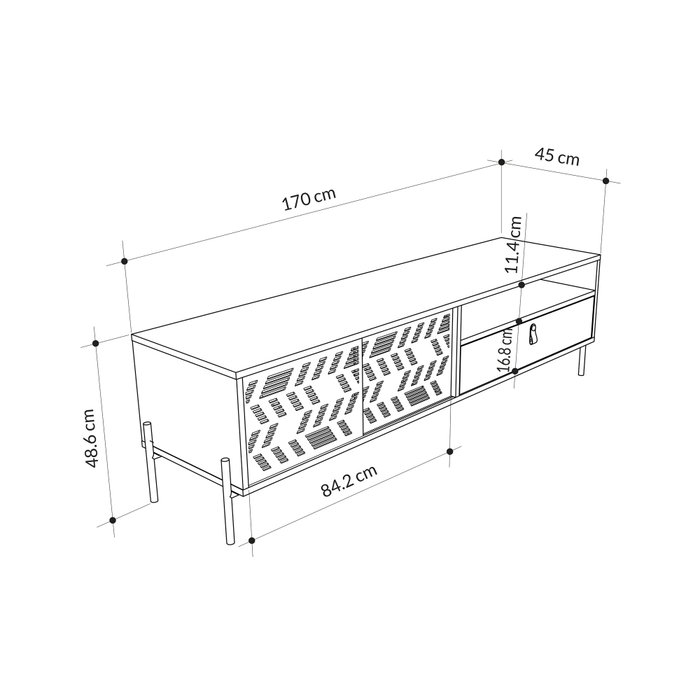 Hanah Home Dıonysos Soporte para TV Roble Zafiro